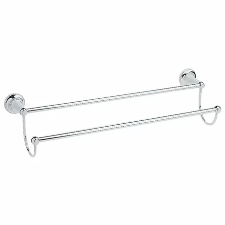 Heritage Bathrooms Heritage - Clifton Double Towel Rail - Chrome - ACC07 1 Heritage Bathrooms Heritage - Clifton Double Towel Rail - Chrome - ACC07