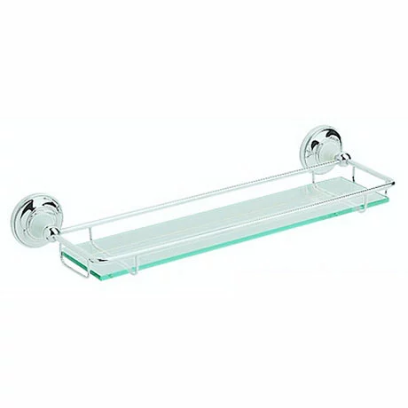 Heritage Bathrooms Heritage - Clifton Glass Gallery Shelf - Chrome - ACC08 1 Heritage Bathrooms Heritage - Clifton Glass Gallery Shelf - Chrome - ACC08
