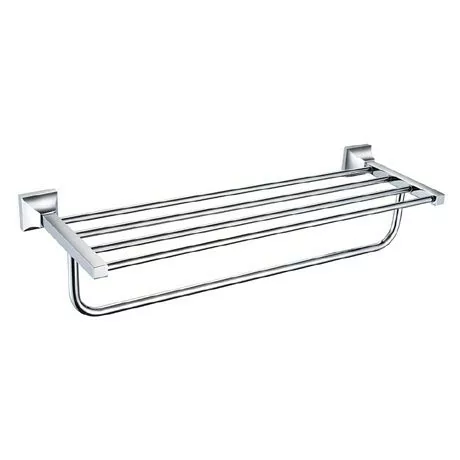 Heritage Bathrooms Heritage Chancery Double Bathroom Towel Shelf - Chrome - ACHDBTC 1 Heritage Bathrooms Heritage Chancery Double Bathroom Towel Shelf - Chrome - ACHDBTC