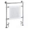 Heritage Bathrooms Heritage - Clifton Heated Towel Rail With Crosshead Valves - Chrome - AHC73