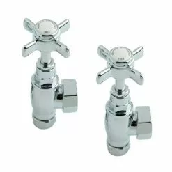 Heritage Bathrooms Heritage - Traditional Heated Towel Rail Valves - Chrome - AHC75