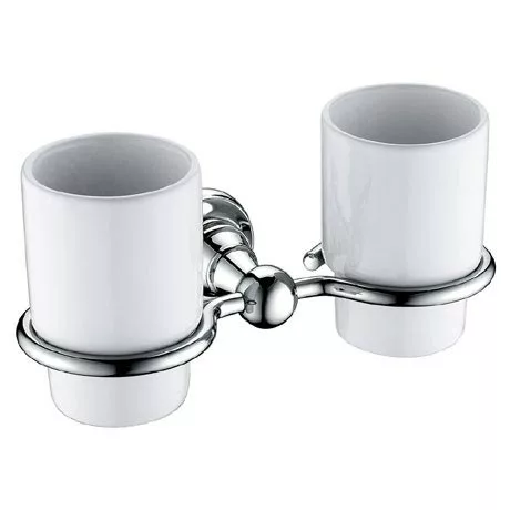 Heritage Bathrooms Heritage Holborn Double Tumbler & Holder - Chrome - AHODTHC 1 Heritage Bathrooms Heritage Holborn Double Tumbler & Holder - Chrome - AHODTHC