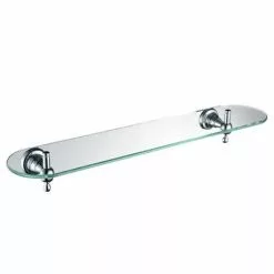 Heritage Bathrooms Heritage Holborn Single Glass Shelf - Chrome - AHOSGSC
