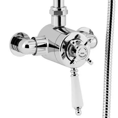 Heritage Bathrooms Heritage Avenbury Exposed Shower With Deluxe Fixed Riser Kit & Diverter To Handset - AVEDUAL01 5 Heritage Bathrooms Heritage Avenbury Exposed Shower With Deluxe Fixed Riser Kit & Diverter To Handset - AVEDUAL01 - Image 5
