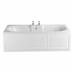 Heritage Bathrooms Heritage Dorchester Double Ended 2TH Bath With Solid Skin (1800x800mm)