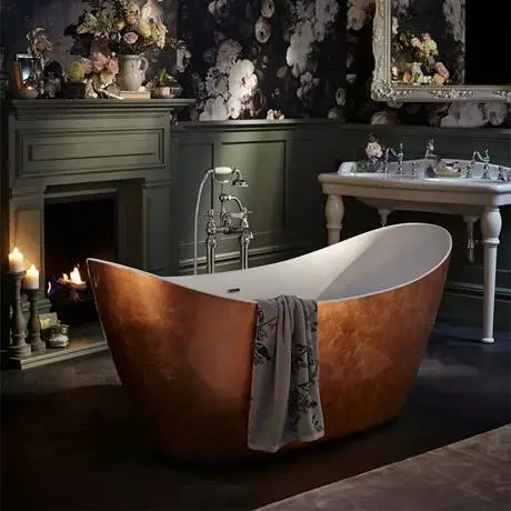 Heritage Bathrooms Heritage Hylton Freestanding Acrylic Bath (1730 X 730mm) - Copper Effect 3 Heritage Bathrooms Heritage Hylton Freestanding Acrylic Bath (1730 X 730mm) - Copper Effect - Image 3
