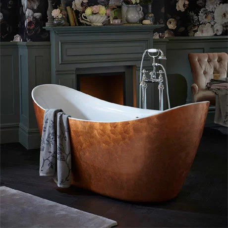 Heritage Bathrooms Heritage Hylton Freestanding Acrylic Bath (1730 X 730mm) - Copper Effect 1 Heritage Bathrooms Heritage Hylton Freestanding Acrylic Bath (1730 X 730mm) - Copper Effect