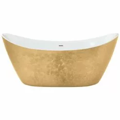 Heritage Bathrooms Heritage Hylton Freestanding Acrylic Bath (1730 X 730mm) - Gold Effect
