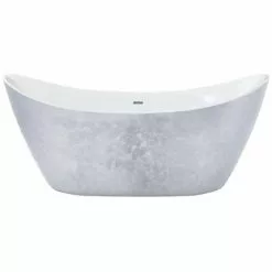 Heritage Bathrooms Heritage Hylton Freestanding Acrylic Bath (1730 X 730mm) - Stainless Steel Effect