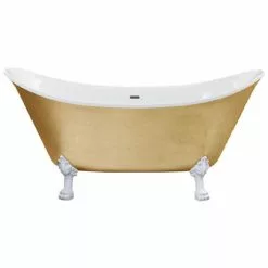 Heritage Bathrooms Heritage Lyddington Freestanding Acrylic Bath (1730 X 750mm) With Feet - Gold Effect