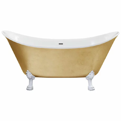 Heritage Bathrooms Heritage Lyddington Freestanding Acrylic Bath (1730 X 750mm) With Feet - Gold Effect 1 Heritage Bathrooms Heritage Lyddington Freestanding Acrylic Bath (1730 X 750mm) With Feet - Gold Effect