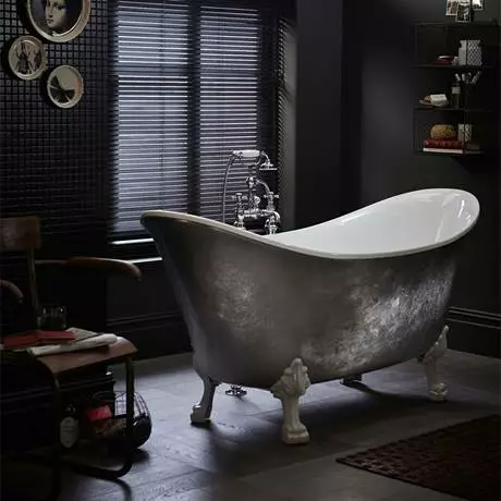 Heritage Bathrooms Heritage Lyddington Freestanding Acrylic Bath (1730 X 750mm) With Feet - Stainless Steel Effect 4 Heritage Bathrooms Heritage Lyddington Freestanding Acrylic Bath (1730 X 750mm) With Feet - Stainless Steel Effect - Image 4