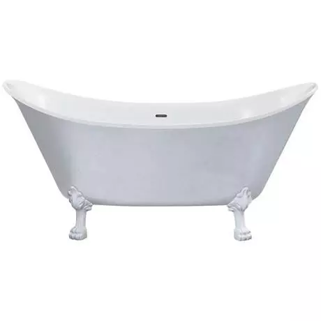 Heritage Bathrooms Heritage Lyddington Freestanding Acrylic Bath (1730 X 750mm) With Feet - Stainless Steel Effect 3 Heritage Bathrooms Heritage Lyddington Freestanding Acrylic Bath (1730 X 750mm) With Feet - Stainless Steel Effect - Image 3