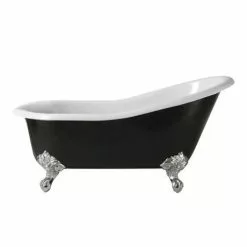 Heritage Bathrooms Heritage Kent 0TH Slipper Cast Iron Bath (1550x765mm) With Feet
