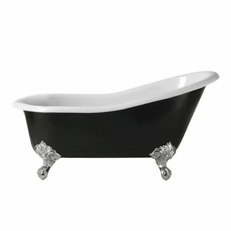 Heritage Bathrooms Heritage Kent 0TH Slipper Cast Iron Bath (1550x765mm) With Feet 1 Heritage Bathrooms Heritage Kent 0TH Slipper Cast Iron Bath (1550x765mm) With Feet
