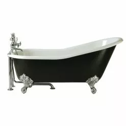 Heritage Bathrooms Heritage Hampshire 2TH Slipper Cast Iron Bath (1700x780mm) With Feet