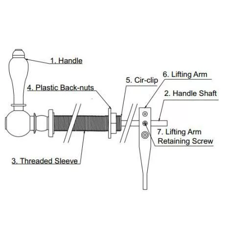 Heritage Bathrooms Heritage - Traditional Cistern Lever - Chrome - CPC00 2 Heritage Bathrooms Heritage - Traditional Cistern Lever - Chrome - CPC00 - Image 2