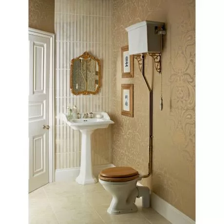 Heritage Bathrooms Heritage - Dorchester High-level WC & Gold Flush Pack 2 Heritage Bathrooms Heritage - Dorchester High-level WC & Gold Flush Pack - Image 2