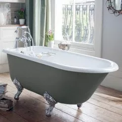 Heritage Bathrooms Heritage Essex 2TH Roll Top Cast Iron Bath (1700x770mm) With Feet -Heritage Bathrooms shop ESSEX 2TH BATH D5 460