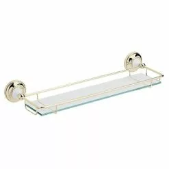Heritage Bathrooms Heritage - Clifton Glass Gallery Shelf - Vintage Gold - ACA08