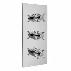 Heritage Bathrooms Heritage - Dawlish Dual Control Recessed Valve With Twin Integral Stopcocks - Chrome