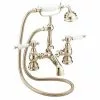 Heritage Bathrooms Heritage - Glastonbury Bath Shower Mixer - Vintage Gold - TGRG02