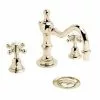Heritage Bathrooms Heritage - Hartlebury 3 Hole Swivel Spout Basin Mixer With Pop-up Waste - Vintage Gold - THRG09