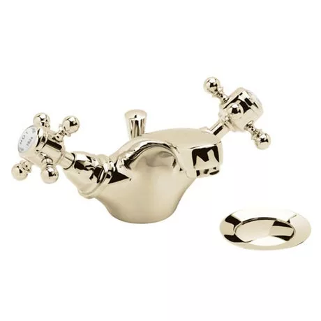 Heritage Bathrooms Heritage - Hartlebury Mono Basin Mixer With Pop-up Waste - Vintage Gold - THRG04 1 Heritage Bathrooms Heritage - Hartlebury Mono Basin Mixer With Pop-up Waste - Vintage Gold - THRG04