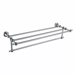 Heritage Bathrooms Heritage Holborn Double Bathroom Towel Shelf - Chrome - AHODBTC