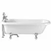 Heritage Bathrooms Heritage Perth Single Ended Roll Top Bath With Feet (1670x720mm)