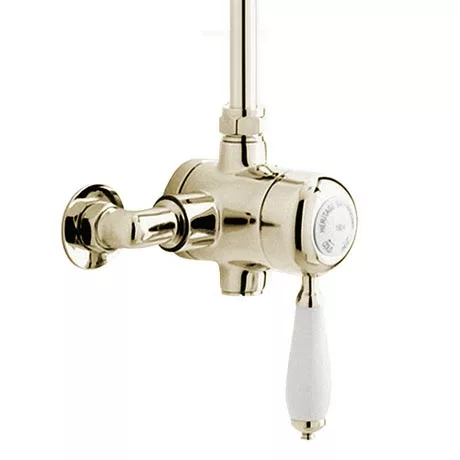 Heritage Bathrooms Heritage - Ryde Single Control Exposed Mini Valve With Top Outlet - Vintage Gold 1 Heritage Bathrooms Heritage - Ryde Single Control Exposed Mini Valve With Top Outlet - Vintage Gold