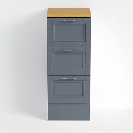 Heritage Bathrooms Heritage - Caversham 320mm Drawer Unit With Pewter Handles - Graphite 1 Heritage Bathrooms Heritage - Caversham 320mm Drawer Unit With Pewter Handles - Graphite