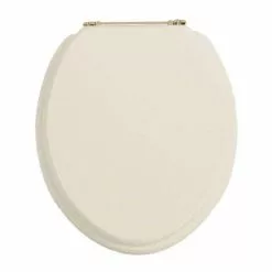 Heritage Bathrooms Heritage - Standard Toilet Seat With Gold Hinges - Various Colour Options