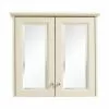 Heritage Bathrooms Heritage - Caversham Double Door Mirrored Wall Cabinet With Chrome Handles - Various Colour Options