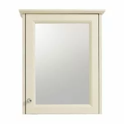 Heritage Bathrooms Heritage - Caversham Single Door Mirrored Wall Cabinet With Chrome Handle - Various Colour Options