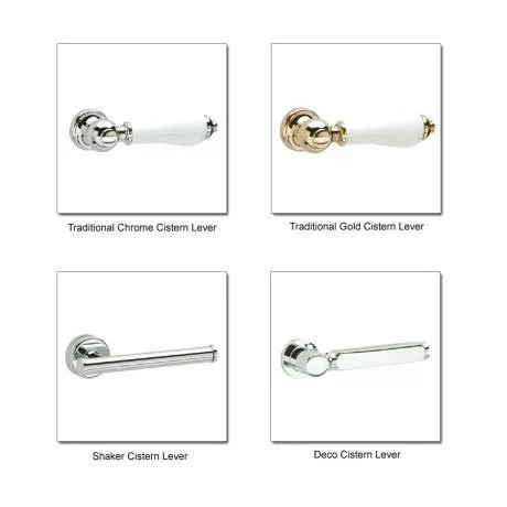 Heritage Bathrooms Heritage - Granley Deco Close Coupled Standard Height WC & Landscape Cistern - Various Lever Options 2 Heritage Bathrooms Heritage - Granley Deco Close Coupled Standard Height WC & Landscape Cistern - Various Lever Options - Image 2