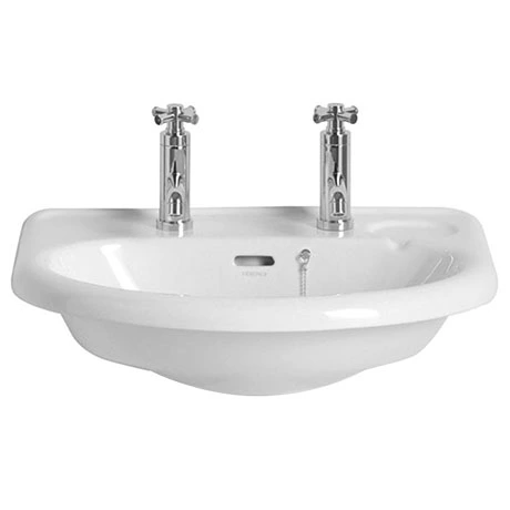 Heritage Bathrooms Heritage Belmonte 2TH Wall Hung Basin - PBW06 1 Heritage Bathrooms Heritage Belmonte 2TH Wall Hung Basin - PBW06