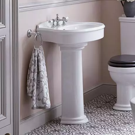 Heritage Bathrooms Heritage Claverton Standard Basin & Pedestal 3 Heritage Bathrooms Heritage Claverton Standard Basin & Pedestal - Image 3