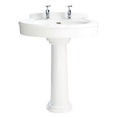 Heritage Bathrooms Heritage Claverton Standard Basin & Pedestal 1 Heritage Bathrooms Heritage Claverton Standard Basin & Pedestal