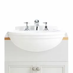 Heritage Bathrooms Heritage Claverton Medium Semi-Recessed Basin