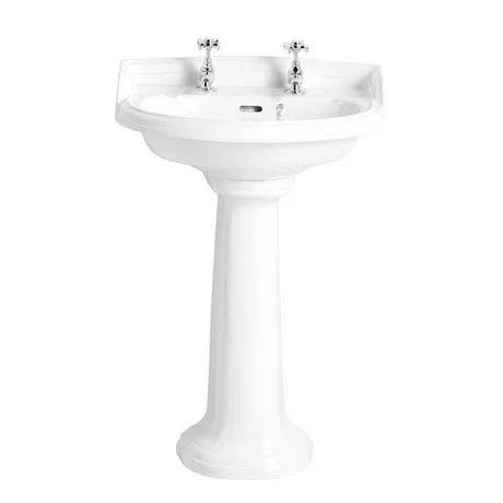 Heritage Bathrooms Heritage - Dorchester Medium Basin & Pedestal - Various Tap Hole Options 1 Heritage Bathrooms Heritage - Dorchester Medium Basin & Pedestal - Various Tap Hole Options