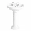 Heritage Bathrooms Heritage - Dorchester Medium Basin & Tall Pedestal - Various Tap Hole Options