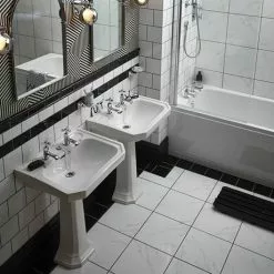 Heritage Bathrooms Heritage - Granley Deco 2TH Basin & Pedestal 6 Heritage Bathrooms Heritage - Granley Deco 2TH Basin & Pedestal -Heritage Bathrooms shop PGDW05 PGRW09 D2 460