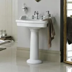 Heritage Bathrooms Heritage - New Victoria 3TH Standard Basin & Pedestal 9 Heritage Bathrooms Heritage - New Victoria 3TH Standard Basin & Pedestal -Heritage Bathrooms shop PVEW063 PVEW10 D3 460