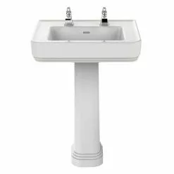 Front Page 31 Heritage Bathrooms Heritage Wynwood 600mm Standard Basin & Pedestal - Various Tap Hole Options