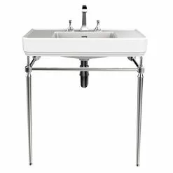 Heritage Bathrooms Heritage Abingdon 800mm Large Wynwood Basin & Washstand - Chrome