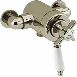 Heritage Bathrooms Heritage Dawlish Exposed Shower Valve With Bottom Outlet Connection - Vintage Gold