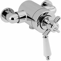 Heritage Bathrooms Heritage Dawlish Exposed Shower Valve With Bottom Outlet Connection - Chrome