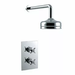 Heritage Bathrooms Heritage - Dawlish Concealed Valve With 6" Fixed Head - Chrome - SDCDUAL02
