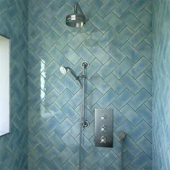 Heritage Bathrooms Heritage - Dawlish Concealed Valve With 6" Fixed Head & Adjustable Riser - Chrome - SDCDUAL03